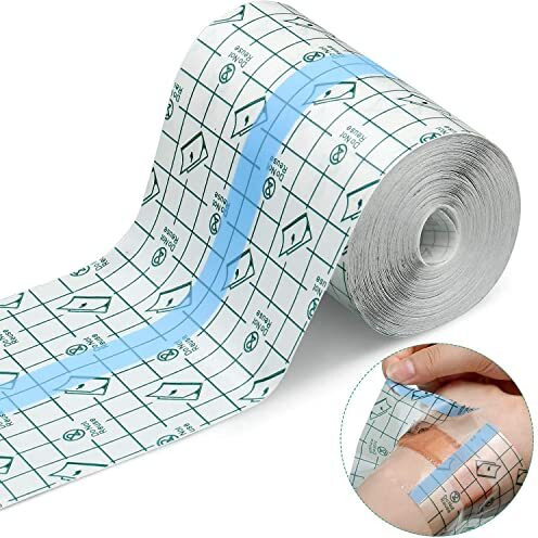 Chidakash Transparent Stretch Adhesive Bandage Clear Waterproof Bandages Dressing Tape For Shower Tattoos (7Cmx10M)