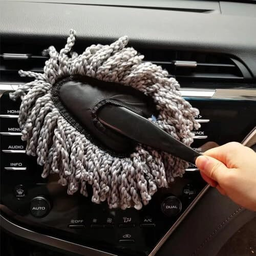 Chidakash Mini Microfiber Duster Interior, Multi-Purpose Duster Brush With Handle For Car Cleaning & Household