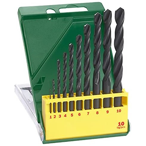Bosch Professional 10-Piece Hss-R Metal Drill Bit Set | High-Speed Steel For Precise Metal Drilling | Compatible With All Power Tool Brands | Durable Plastic Storage Box Included | Strong And Flexible