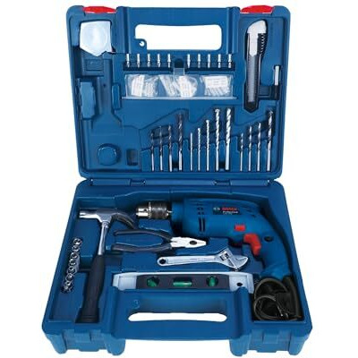 Bosch Gsb 10 Re Corded-Electric Tool Kit | 100-Piece Tools Box Kit | Power Supply 500W | Impact Drill Machine | Impact Rate Upto 41600 Bpm | Speed Upto 2600 Rpm | 1 Yr Warranty