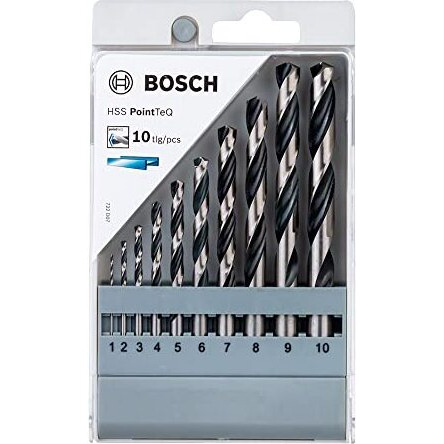 Bosch Professional Hss Pointteq 10Pcs Set, Casse, Pack Of 10