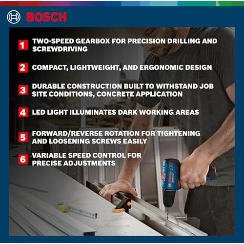 Bosch Gsb 120-Li Professional 12V Cordless Impact Drill Driver | Speed (1St/2Nd)- 0-400/0-1500 Rpm | Torque (Hard/Soft)- 30/14 Nm | Keyless Chuck | 2 Batteries & 1 Charger Included| 1 Yr Warranty