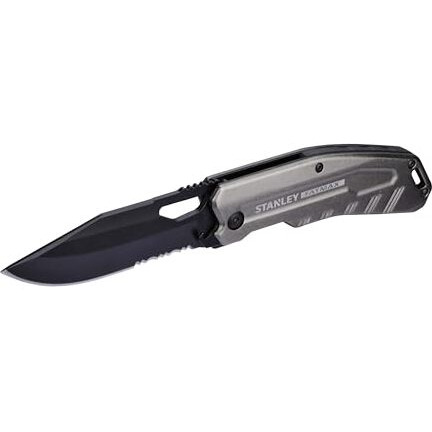Stanley Fatmax Fmht0-10312 Premium Pocket Foldable Knife, Stainless Steel Blade, Slim & Lightweight Finger Contoured Aluminium Handle, Silver