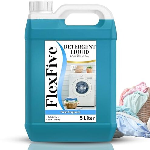 Flexfive Liquid Laundry Detergent For Front And Top Load Washing Machine, 5 L