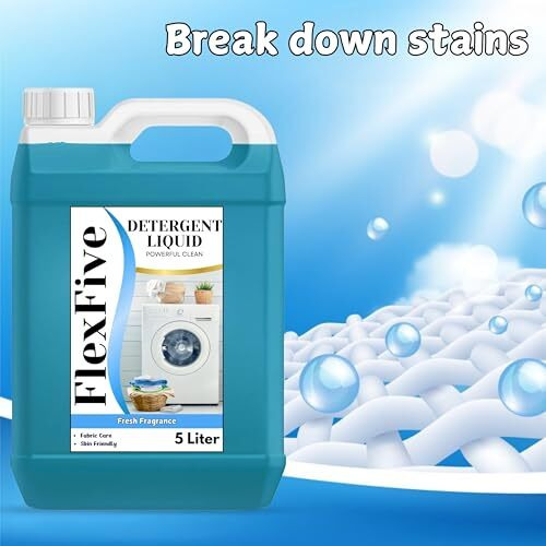 Flexfive Liquid Laundry Detergent For Front And Top Load Washing Machine, 5 L