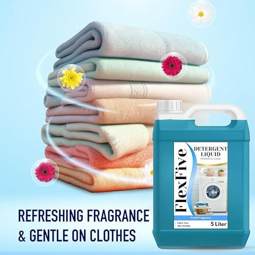 Flexfive Liquid Laundry Detergent For Front And Top Load Washing Machine, 5 L