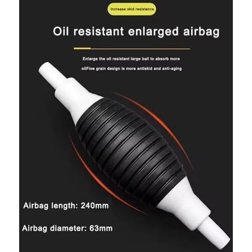 Fuel Transfer Pump Kit, High Flow Siphon Hand Oil Pump Portable Manual Car Fuel Transfer Pump For Petrol Diesel Oil Liquid Water Fish Tank Pump Portable High Flow Fuel Transfer Pump Kit With 2M Hose