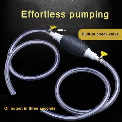 Fuel Transfer Pump Kit, High Flow Siphon Hand Oil Pump Portable Manual Car Fuel Transfer Pump For Petrol Diesel Oil Liquid Water Fish Tank Pump Portable High Flow Fuel Transfer Pump Kit With 2M Hose