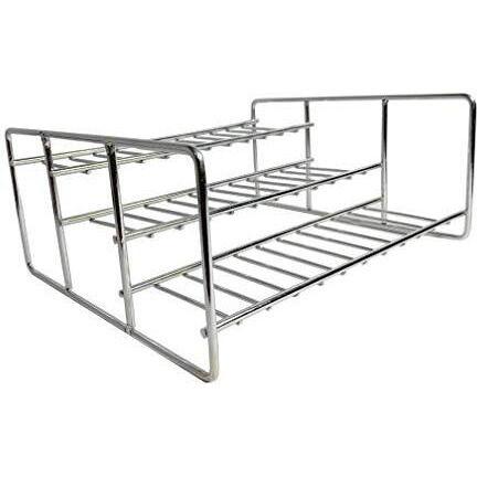 Jugte 3-Tier Step Standing Rack Stainless Steel Kitchen Cabinets Storage Racks Step For Kitchen Storage Countertop Display Shelf Organizer Condiment Shelf Rack (Small 28 X 24 X 12 Cm)