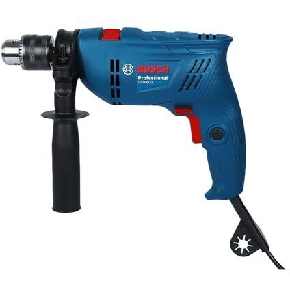 Bosch Gsb 600 Corded Electric Impact Drill | 600 W Motor | Speed Upto 3000 Rpm | Rated Torque Of 1.4 Nm | Impact Rate Upto 48000 Bpm | Double Insulation | 1 Year Warranty