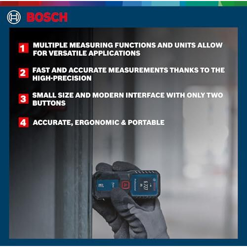 Bosch Glm 30-23 Professional Laser Measurer| Compact & User-Friendly Interface| Laser Class 2, Range Up To 30 M, 1.5 Mm | Ergonomic & Iso Certified| Batteries Included| 1 Year Warranty