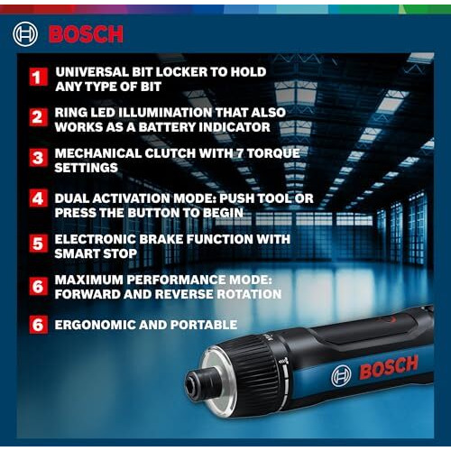 Bosch Go 3.0 Professional Screwdriver Kit | 9-Piece Screwdriver Bit Set| 2.0Ah Battery | Speed 360 Rpm | Torque 5/2 Nm | Push Start And Smart Stop | " Hex Universal Bit Holder| 1 Yr Warranty