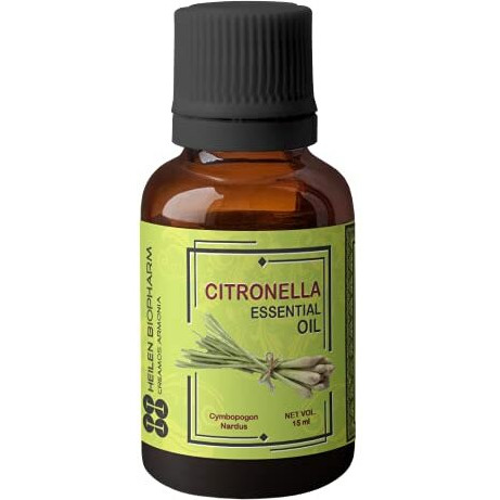 Heilen Biopharm Citronella Essential Oil - 15 Ml Per Bottle Pack Of 1, For Stress Relief Aromatherapy Insect Repellent (Cymbopogon Nardus)