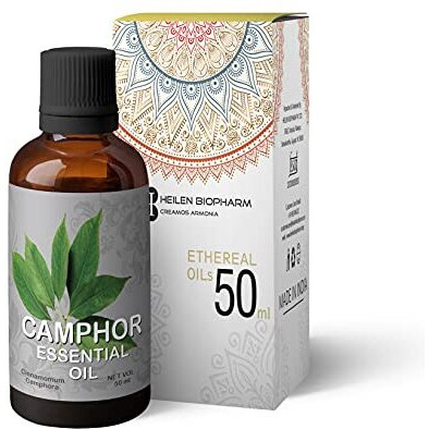 Heilen Biopharm Camphor Essential Oil - 50 Ml Per Bottle Pack Of 1 For Aromatheraphy & Insect Repellent,(Cinnamomum Camphora)
