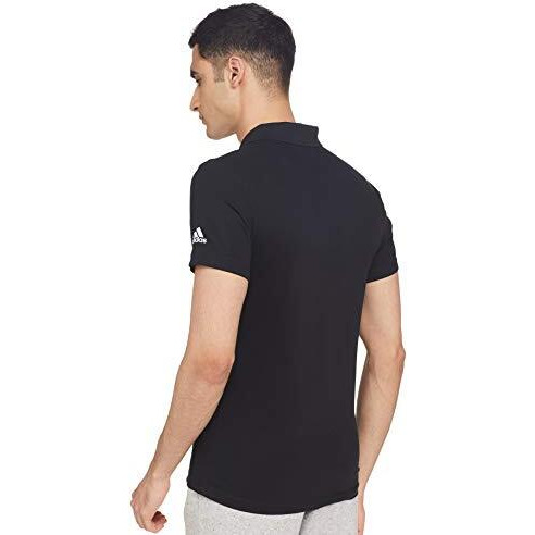 Adidas Men Cotton Ess Base Regular Fit Polo,Sports Polo Shirts,Black , Large