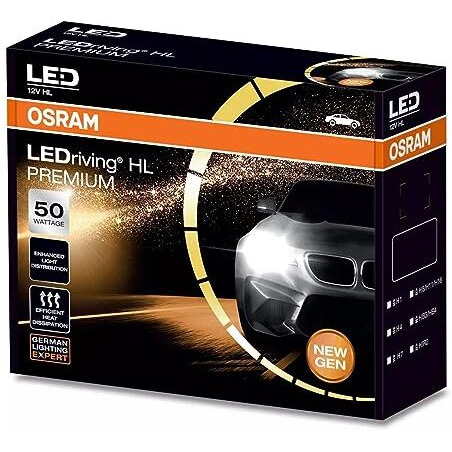 Osram H7 Premium New Gen Led Headlight For Car- Px26D12V 50W- 6000K- G5210Cw, White