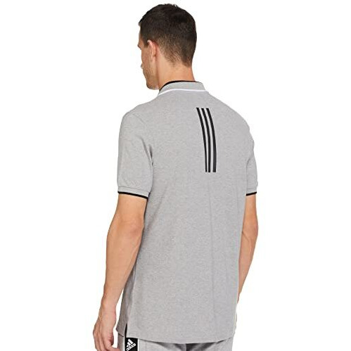Adidas Men's Fitted Polo Shirt (Gr1301_Mgreyh S)