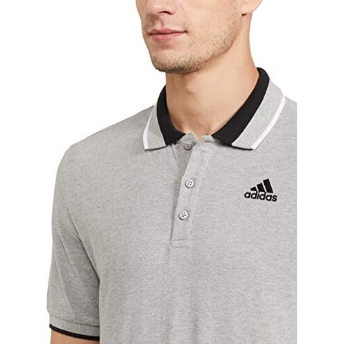 Adidas Men's Fitted Polo Shirt (Gr1301_Mgreyh S)