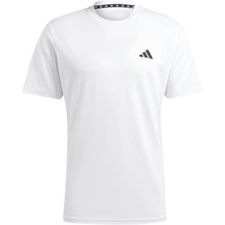 Adidas Men's Geometric Regular Fit T-Shirt (Ic7430_White/Black S)