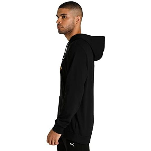 Puma Men's Cotton Hooded Neck Sweatshirt (67622701_Black_L)