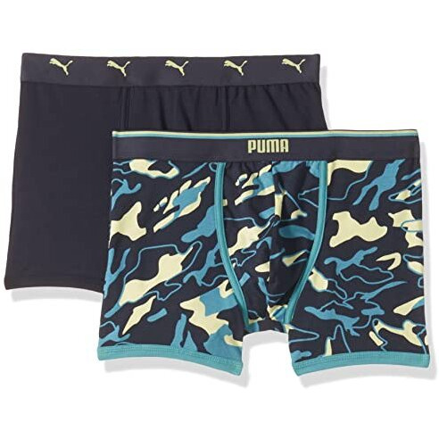 Puma Men's Cotton Classic Regular Solid Trunks (Pack Of 2) (67648801 Parisian Night_L)