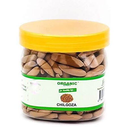 Organic Cart Natural Chilgoza With Shell - Pine Nuts/Magaz 100 Grams Pack Fresh Crop