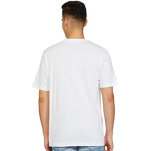 Adidas Men's Geometric Fitted T-Shirt (Hz8963_White/Black