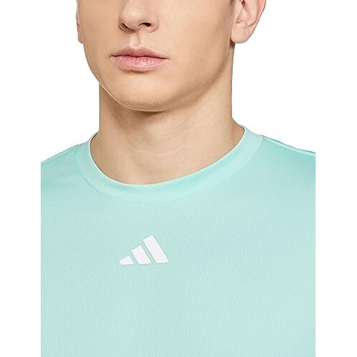 Adidas Men's Regular Fit T-Shirt (Iu0017_Easgrn/White/Silvmt
