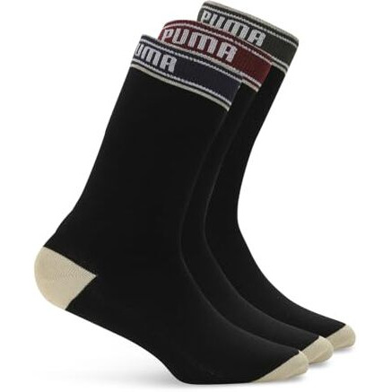 Puma Unisex-Adult Lifestyle Crew Socks 3P, Black, 39/42 (94054002)