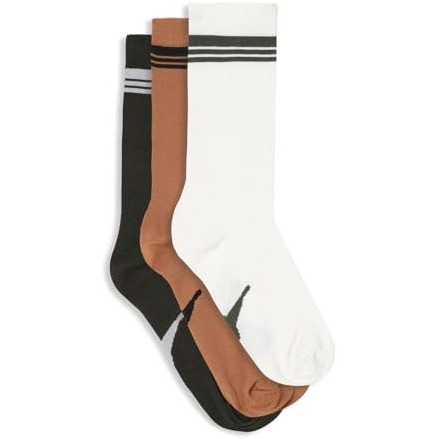 Puma Unisex-Adult Cat Crew Socks 3P, Camel/White/Forest Night, 39/42 (94053901)