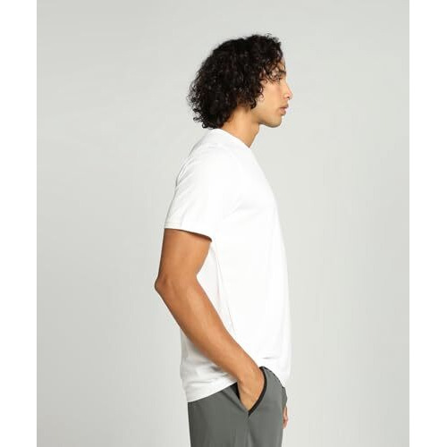 Puma Polyester Men's Solid Regular Fit T-Shirt (526456_White Large)