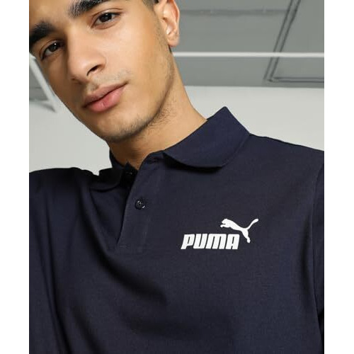Puma Men's Solid Regular Fit T-Shirt (684352_Peacoat