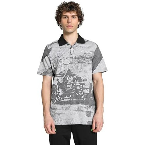 Puma Men's Printed Regular Fit T-Shirt (627338_Black