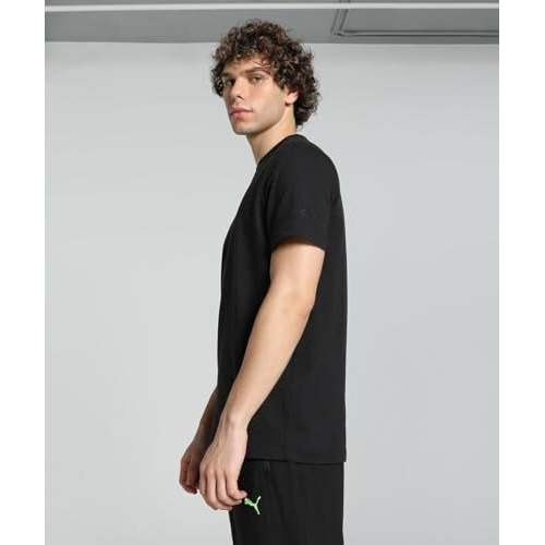 Puma Men's Printed Regular Fit T-Shirt (627305_Black