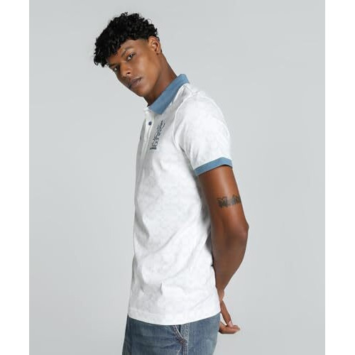 Puma Men's Printed Regular Fit T-Shirt (606939_Warm White-Deep Dive
