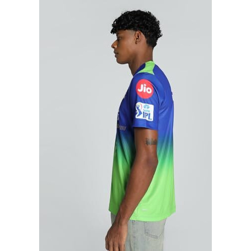 Puma Polyester Men's Printed Regular Fit T-Shirt (606950_Surf The Web-Parakeet Green, Large