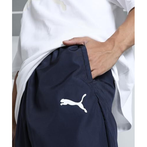 Puma Men's Regular Mid Rise Track Pants (688489_Navy, Xl