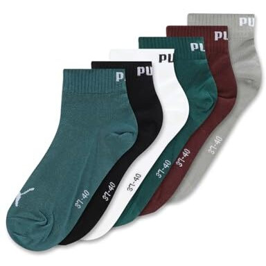 Puma Unisex-Adult Unisex Quarter Plain 6P,Glacial Gray,L(68856302)