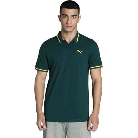 Puma Men's Solid Classic Fit T-Shirt (689457_Dark Myrtle
