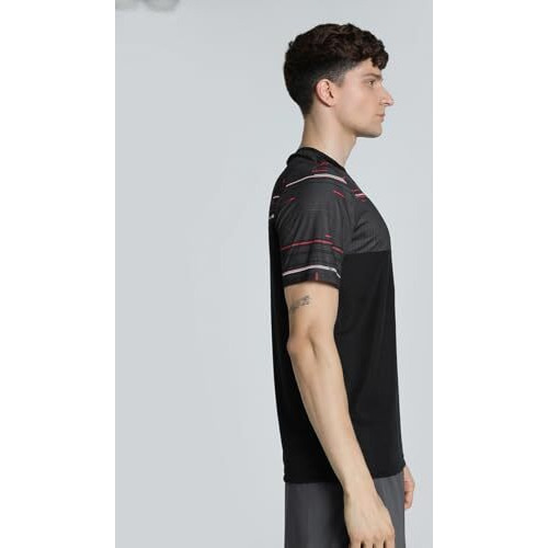 Puma Men's Letter Print Regular Fit T-Shirt (527896_Black