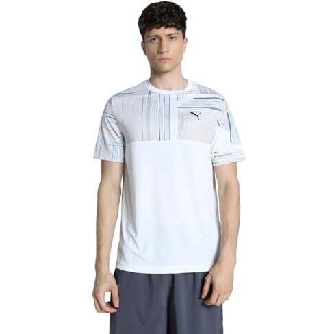 Puma Men's Letter Print Regular Fit T-Shirt (527896_White