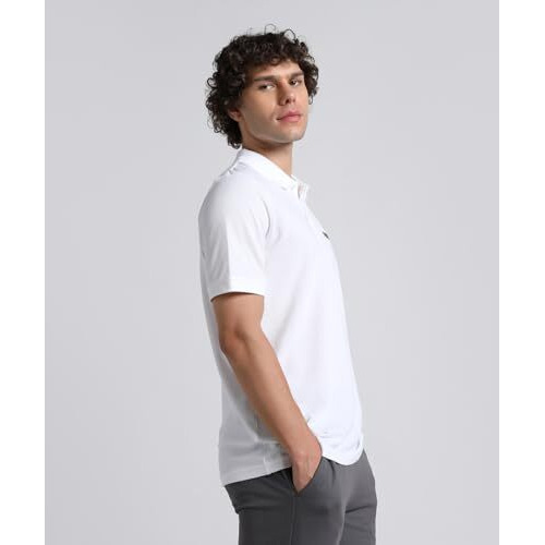 Puma Men's Cotton Solid Regular Fit Polo T-Shirt (684353_White L)