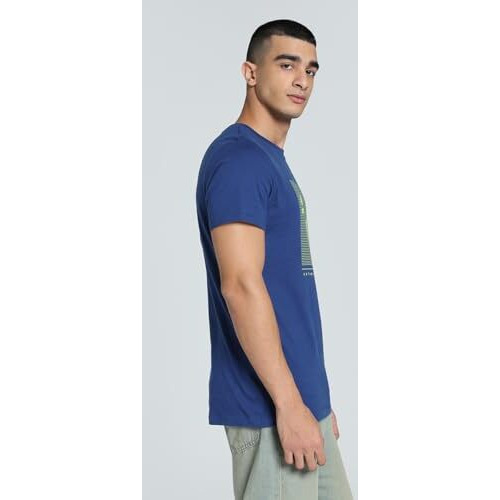 Puma Cotton Men's Classic Fit T-Shirt (687092_Elektro Blue, Large
