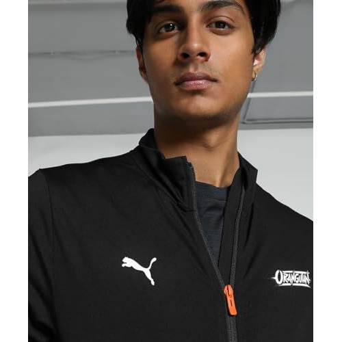 Puma Polyester Men's A-Line Coat (680358_Black, Standard Length, Medium