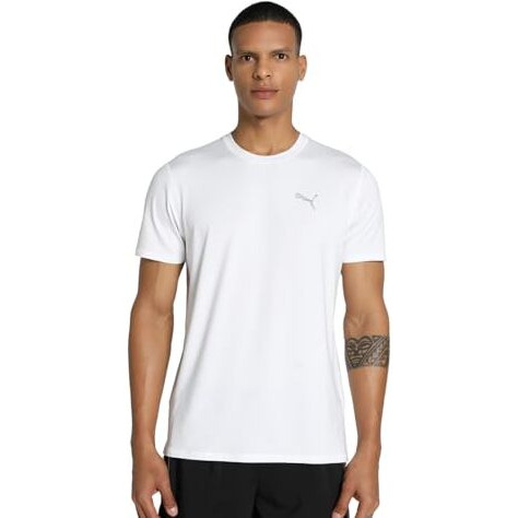 Puma Men's Solid Regular Fit T-Shirt (524989_White
