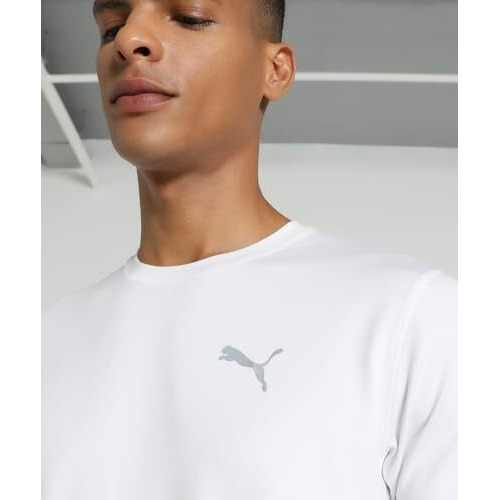 Puma Men's Solid Regular Fit T-Shirt (524989_White