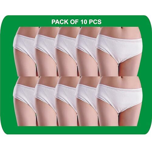 Jeoga Unisex Non Woven Spunlace Disposable Panty Pack Of 10 White Color Free Size For Women Men Boys Girls Travelling Spa Body Massage Maternity Periods