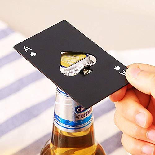 Pro365 Casino Poker Bottle/Bar/Beer/Soda Steel Opener Card Size(Black)