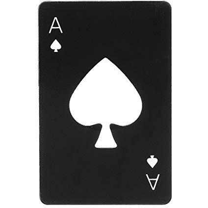 Pro365 Casino Poker Bottle/Bar/Beer/Soda Steel Opener Card Size(Black)
