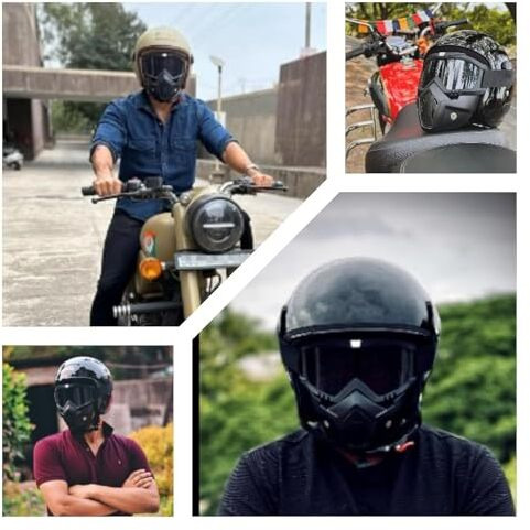 Cofiex Goggle Mask For Cycling & Off-Road Riding - Anti-Scratch, Uv Protective, Windproof Shield With Detachable Mouth Filter, Adjustable Strap, Soft Foam Padding - Unisex